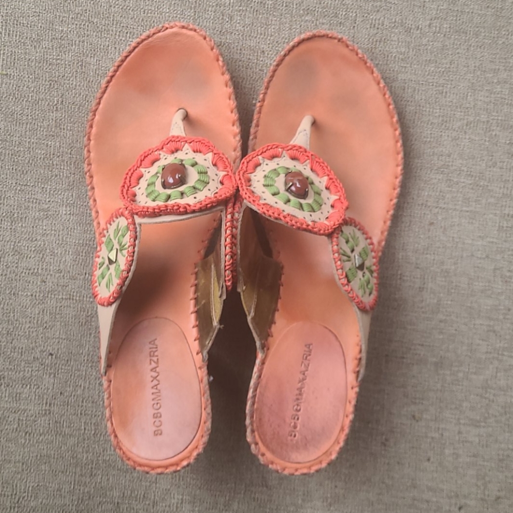 BCBG MAXAZRIA Embellished Heeled Sandals